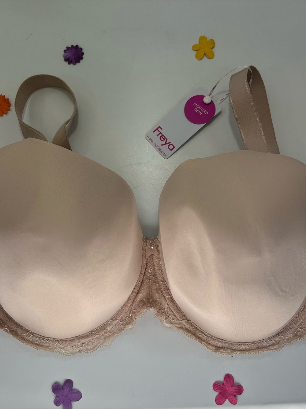 Freya Tan Moulded Demi Padded Underwire T-Shirt Bra 38H NWT